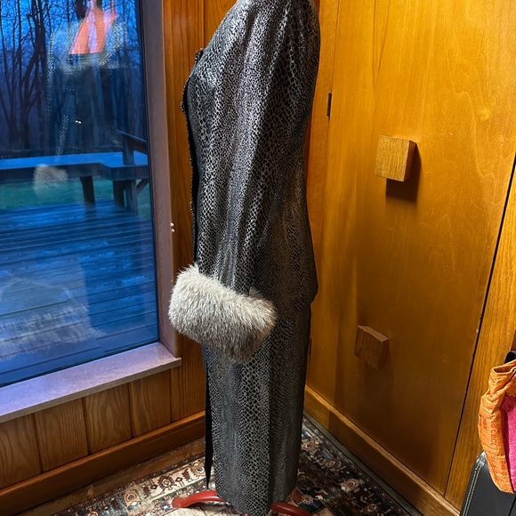 SOLINI New York Elegant Cache Evening Suit Snakeskin Black Metallic Silver 4 - Picture 9 of 16